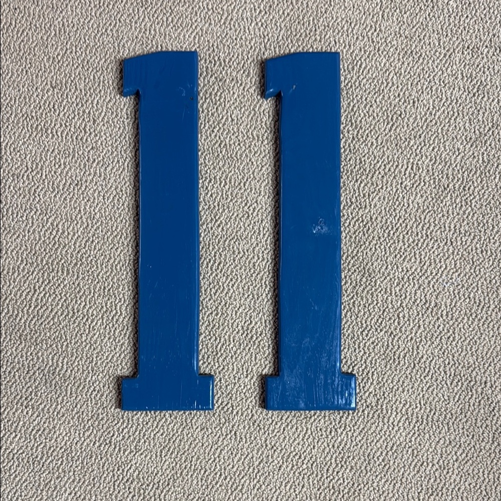 Blue Modern Art Number Wall Decor